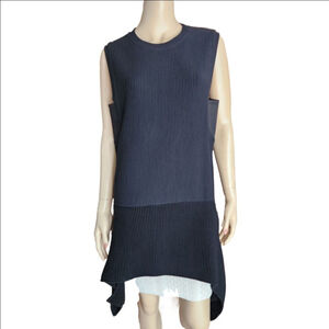 MARNI Black Ribbed Asymmetrical Tank Top Size 44 8 M